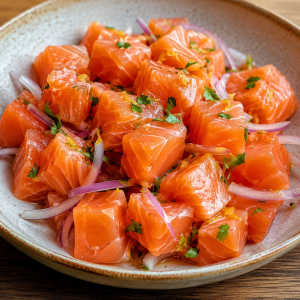 CUBO DE SALMON (CEVICHE O TARTARO)